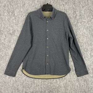 Lululemon Shirt‎ Mens M Gray Stretch Casual Button Down Pocket